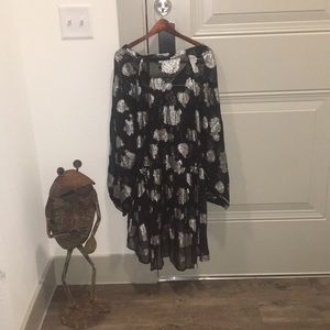 Zara 3/4 Sleeve Glitter Shirt